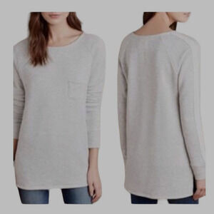 Anthropologie Dolan Left Coast‎ Grey Sweatshirt Top Tunic SZ S